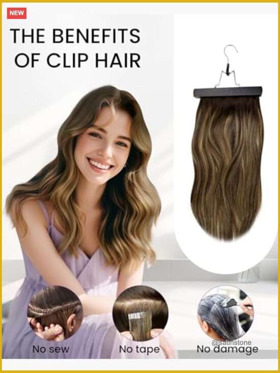 Clip in Hair Extensions Real Human Hair Silky Straight 18 inch 5pcs 80g